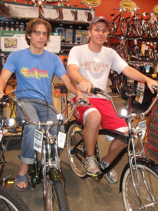 Me and Tyler at Dick&rsquo;s while our bikes were getting tuned up before we left.