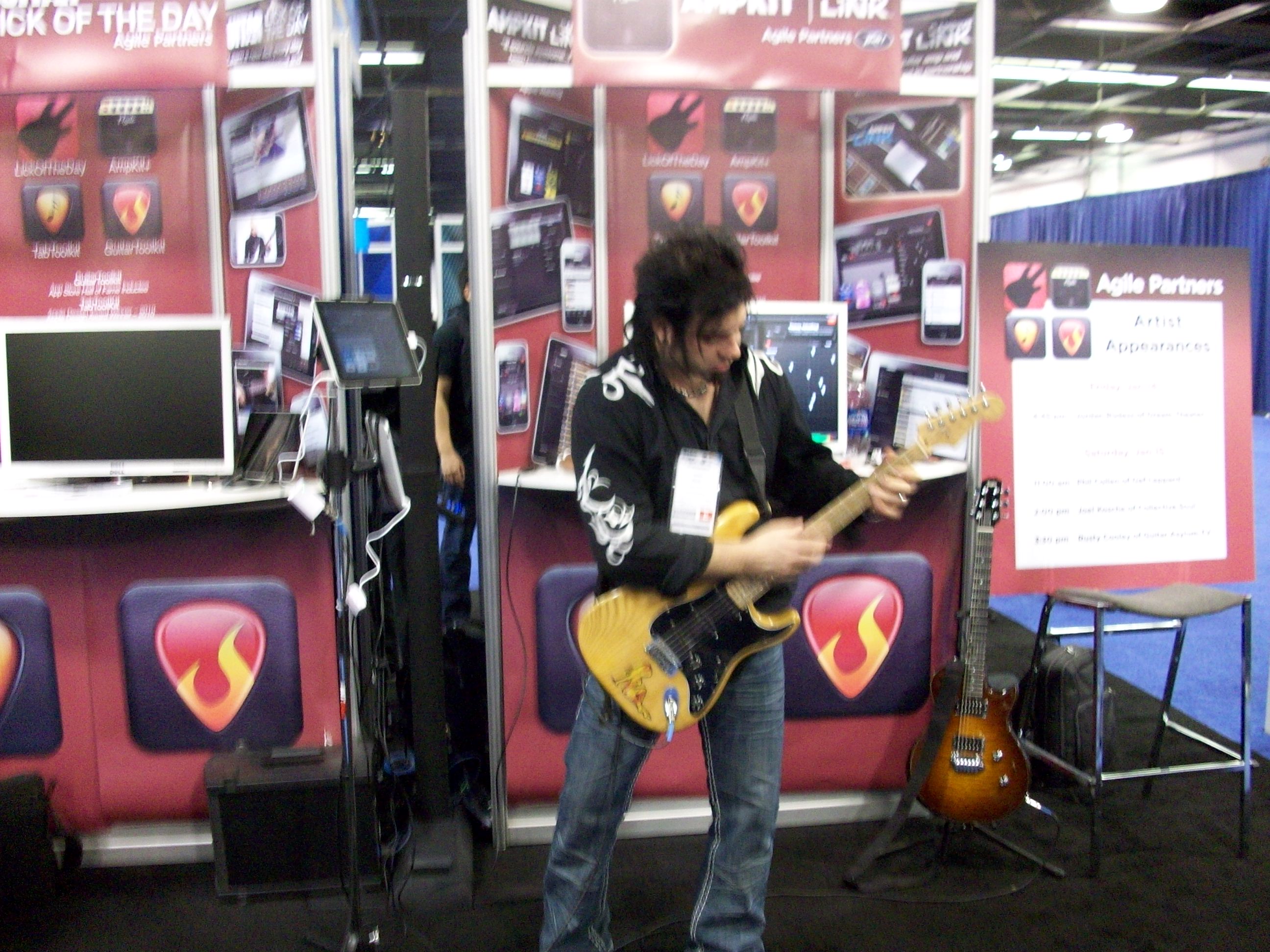 This guy was giving a demo as we walked in.  I&rsquo;m not sure who it is.