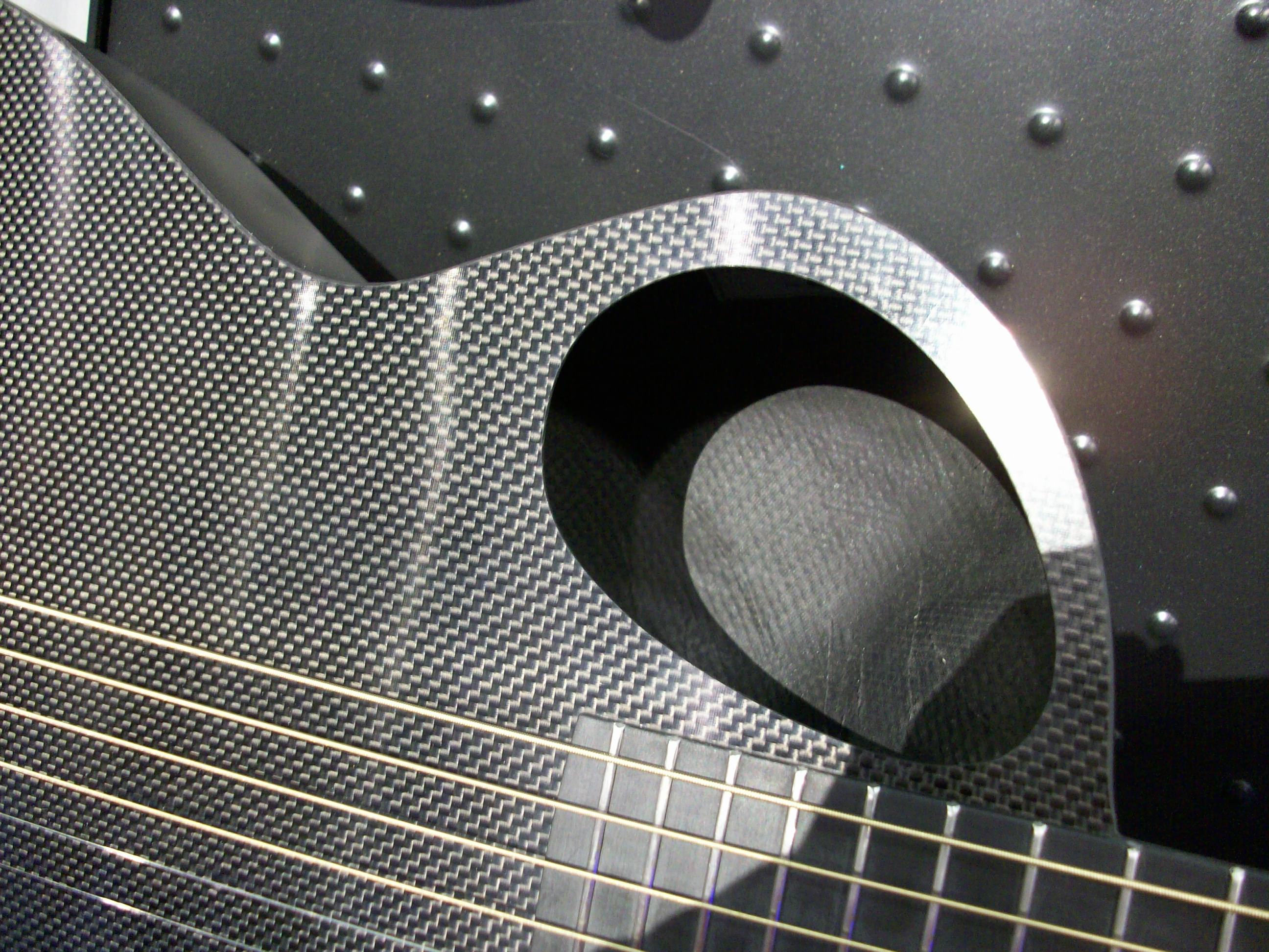 Here is a close up.  They had another demo with these guitars under a waterfall.