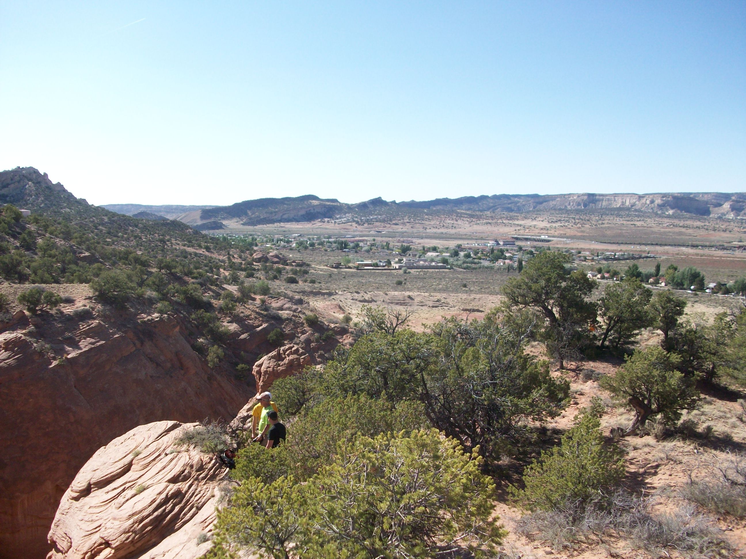 The view looking away from the cave