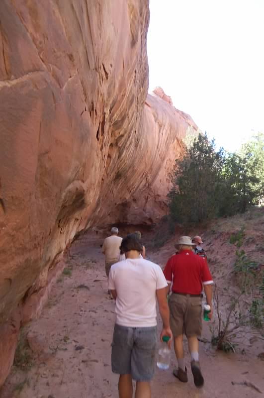 A lot of the wedding guests went hiking in and around the arroyo the day before the wedding.