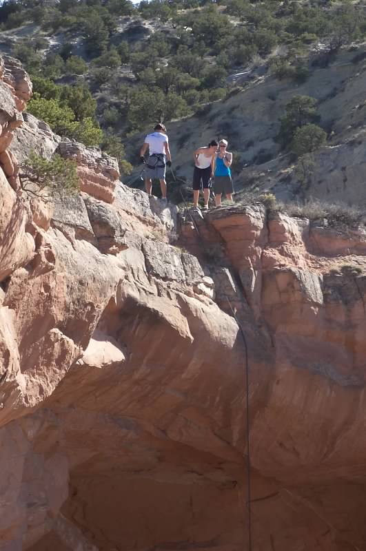 Me preparing to repel down