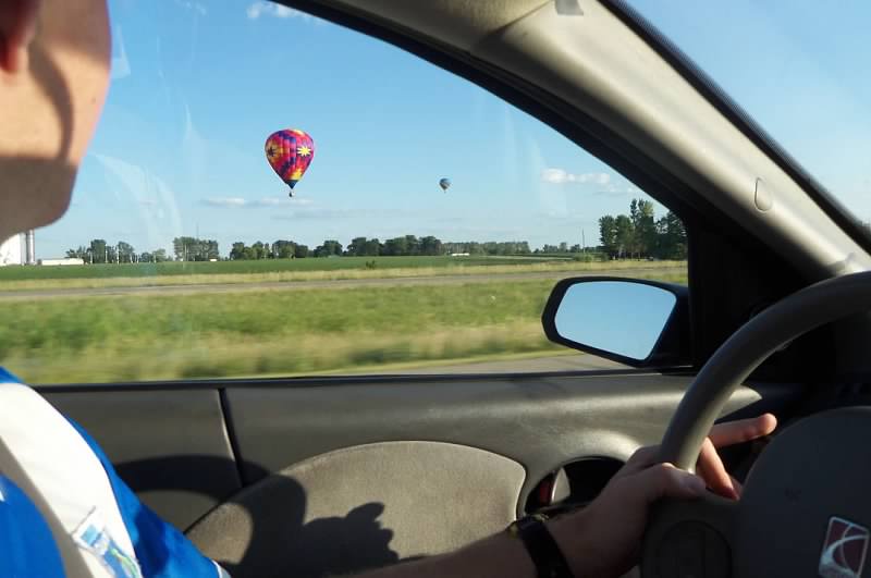 Some hot air balloons we saw along the way