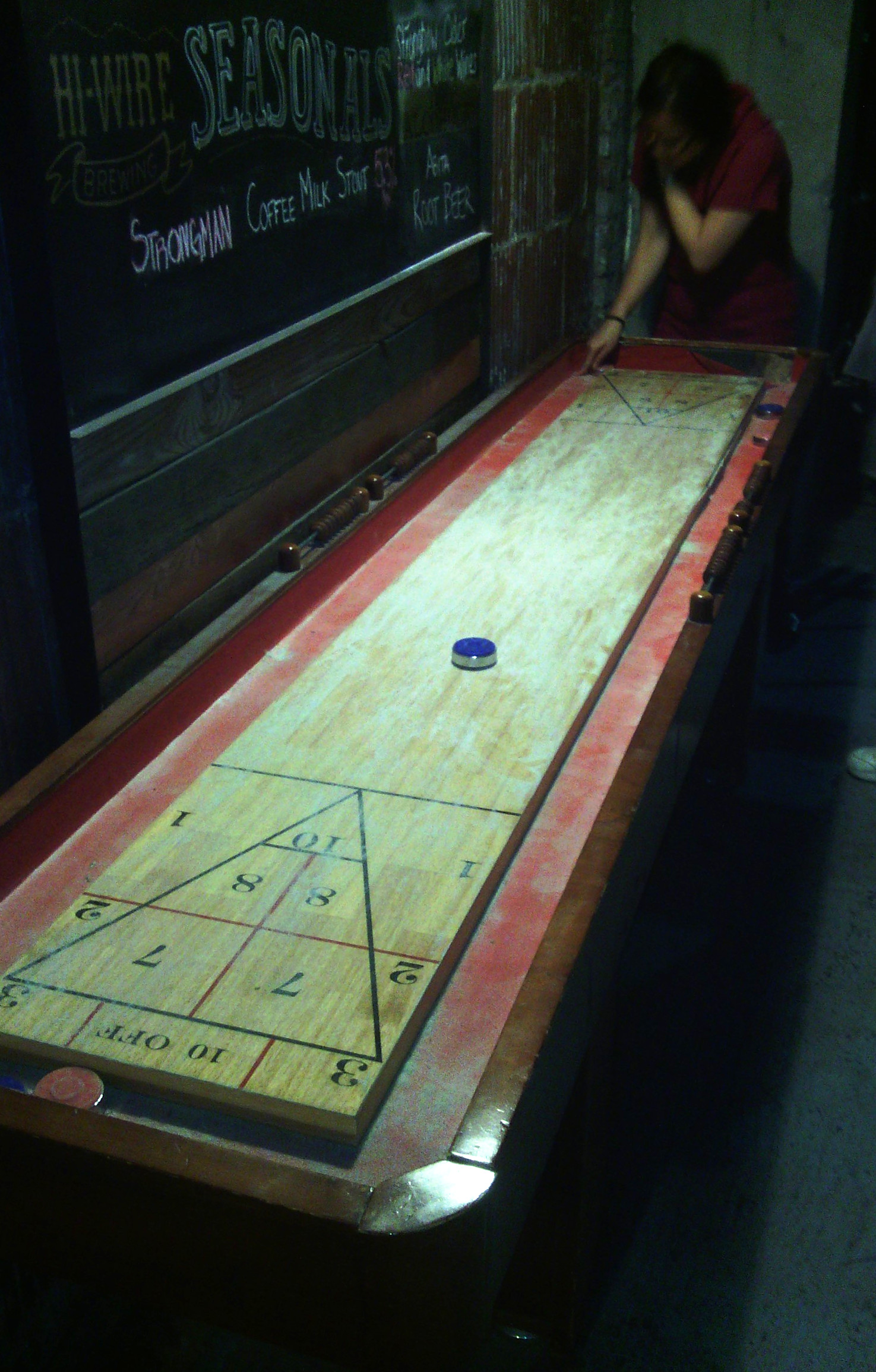 And table shuffle board