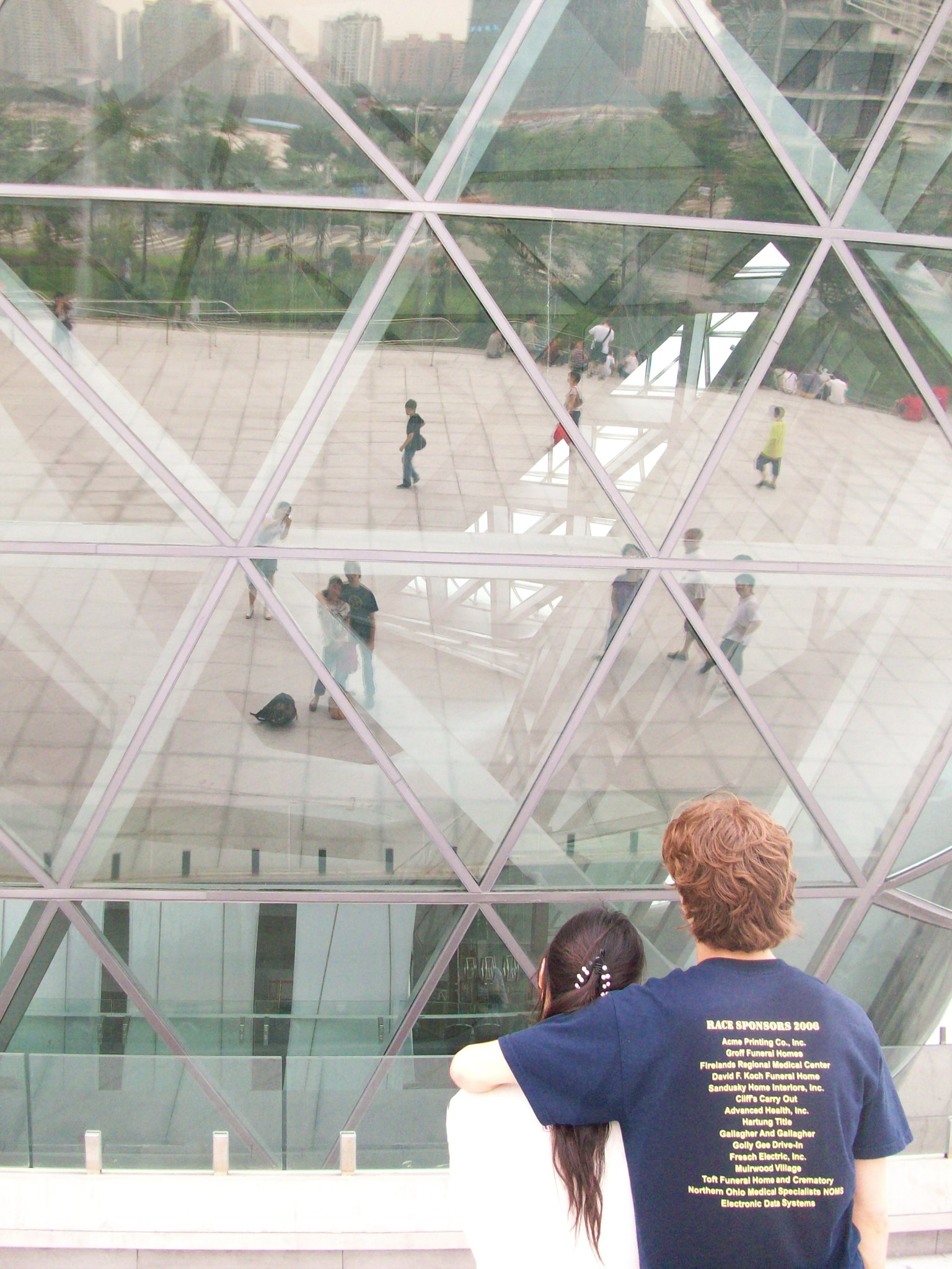 This is our artsy picture with the reflection in the windows.