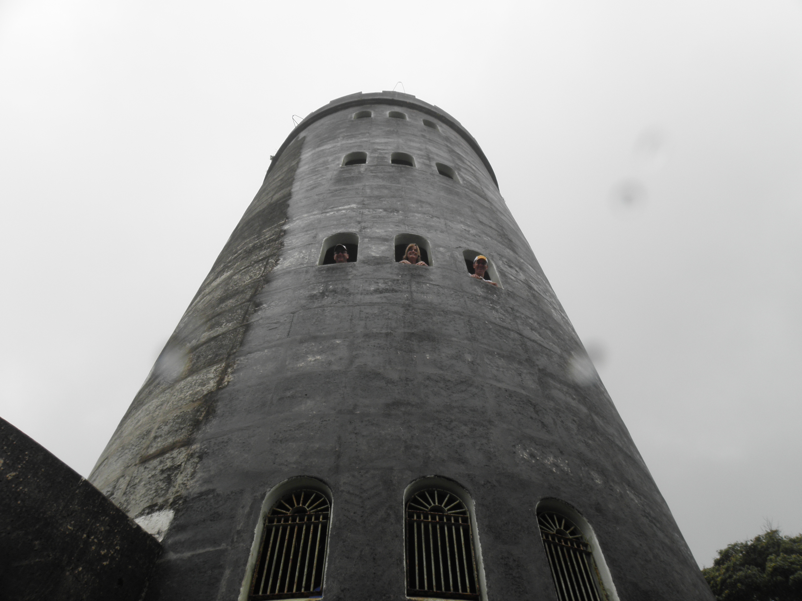 And a tower for some reason. Mom, Dad, and Tyler are looking out the first floor windows.