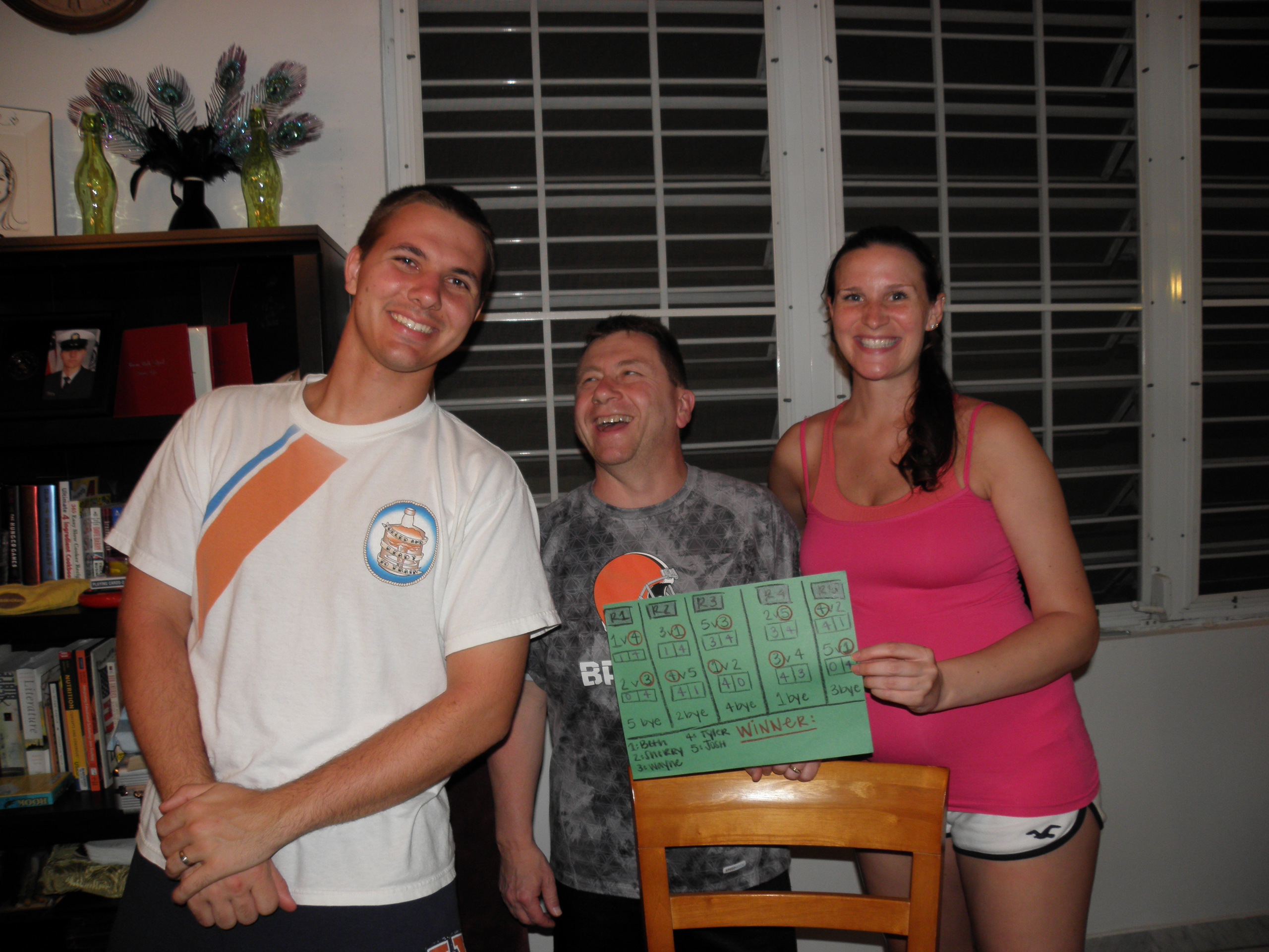 These three were the tournament finalists. Beth won.