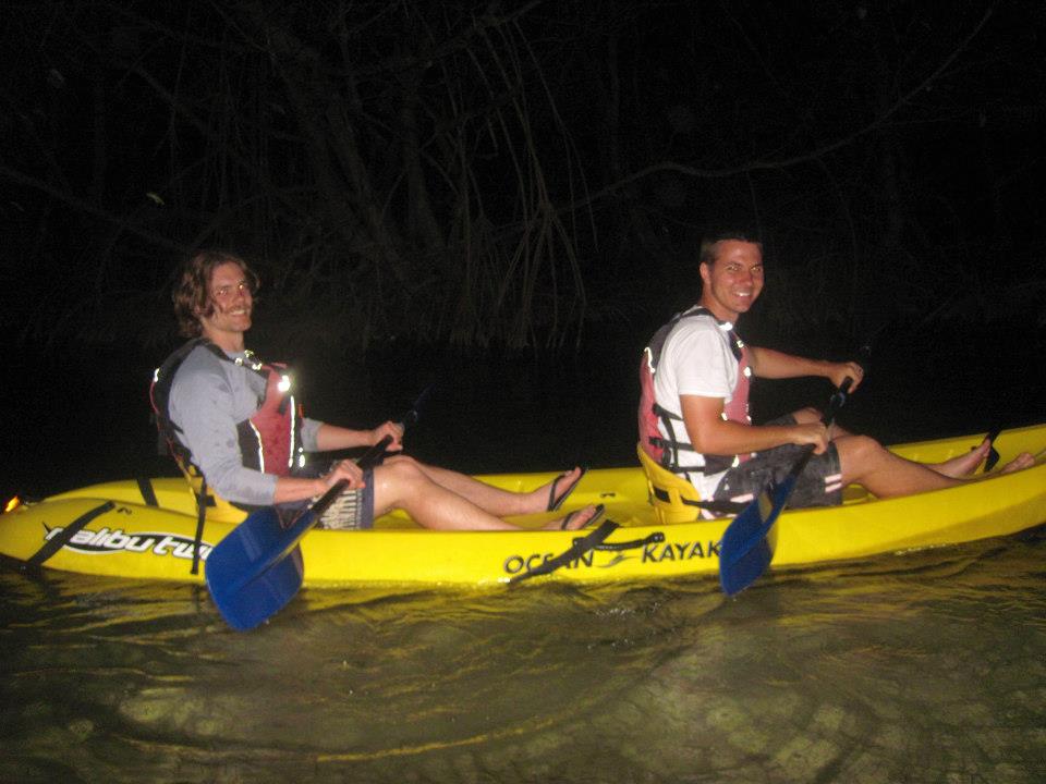 Me and Tyler in our kayak before we &ldquo;accidentally&rdquo; flipped over