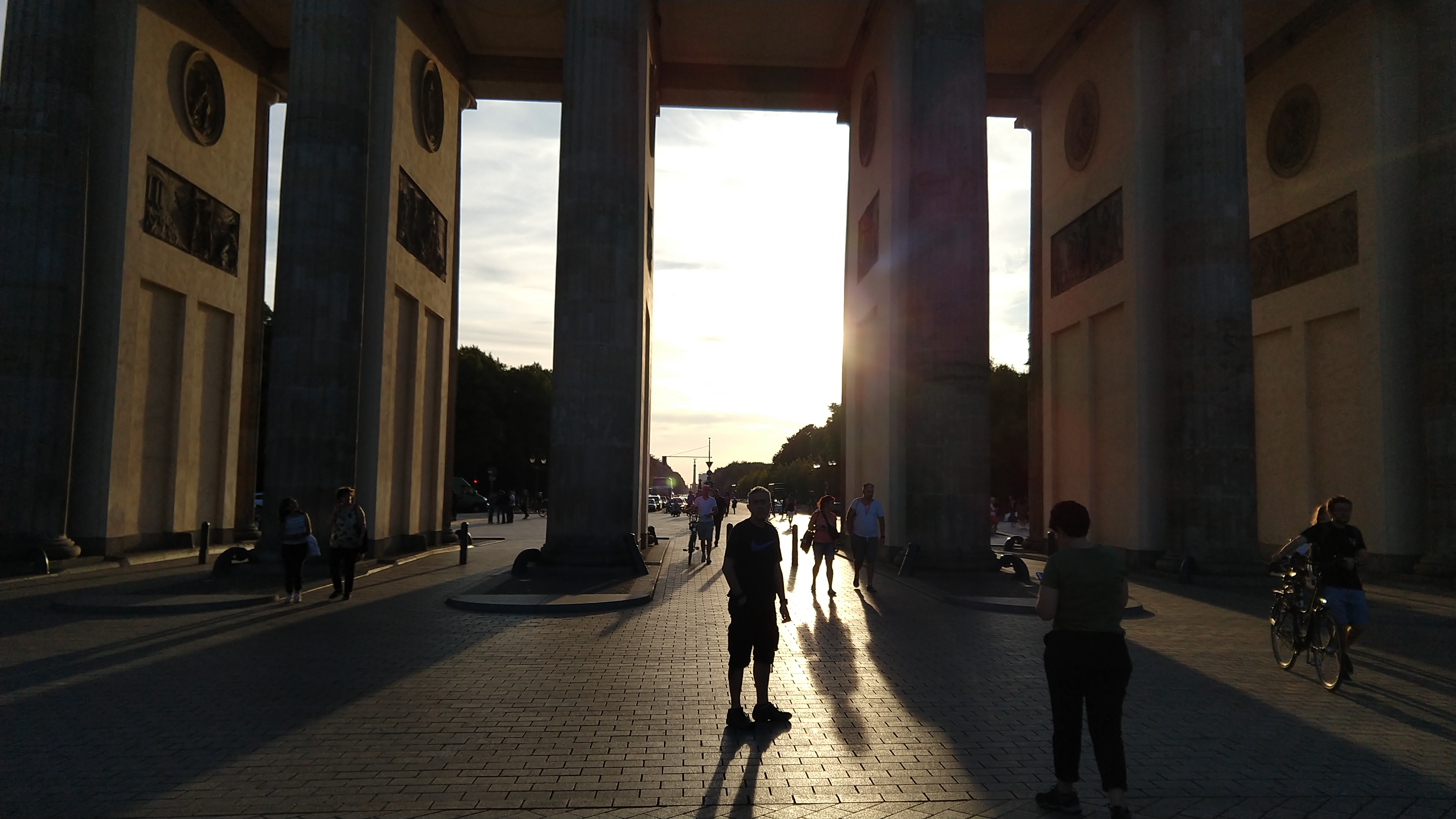 Berlin Gate right at sunset.