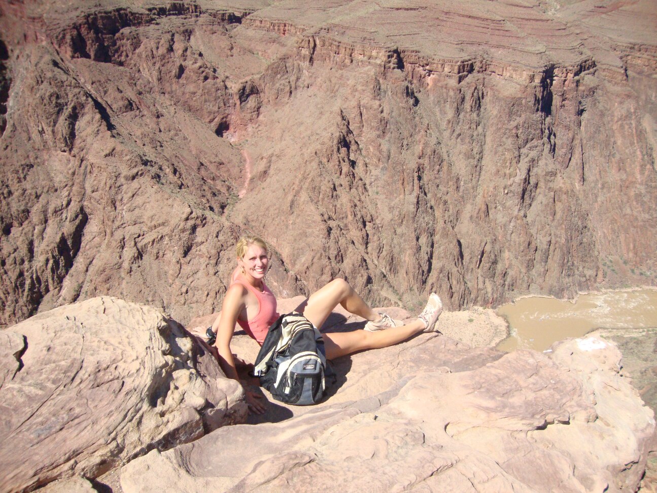 Annika thinking of doing some cliff diving.