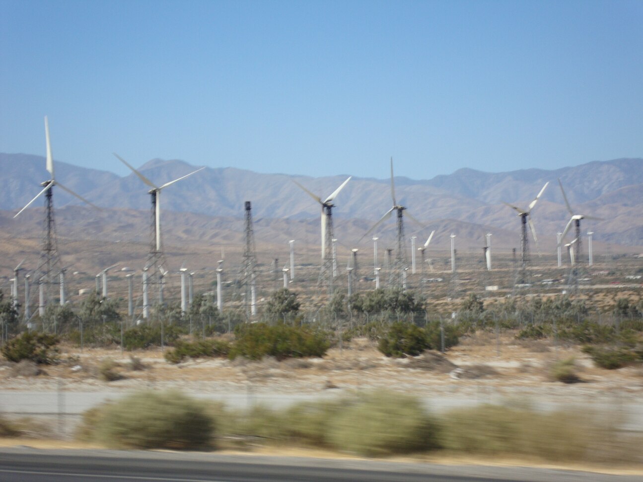 Giant wind farm outside of Palm Springs