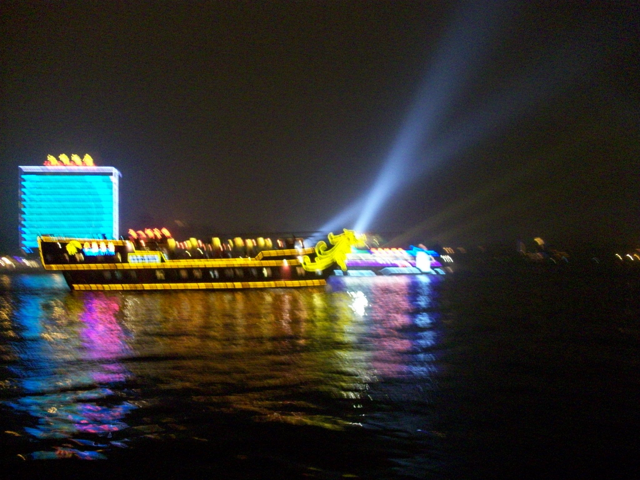 This ship looks like an old pirate ship.  It even has a (folded down) mast.