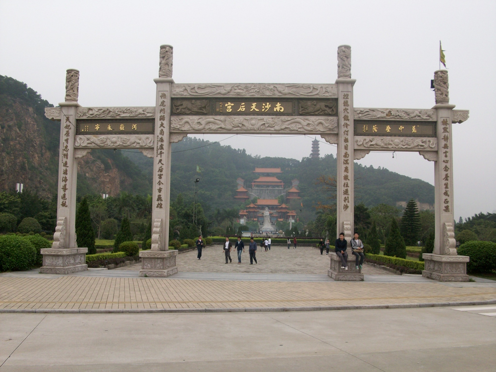 You can see the whole hillside from just outside the front gate.