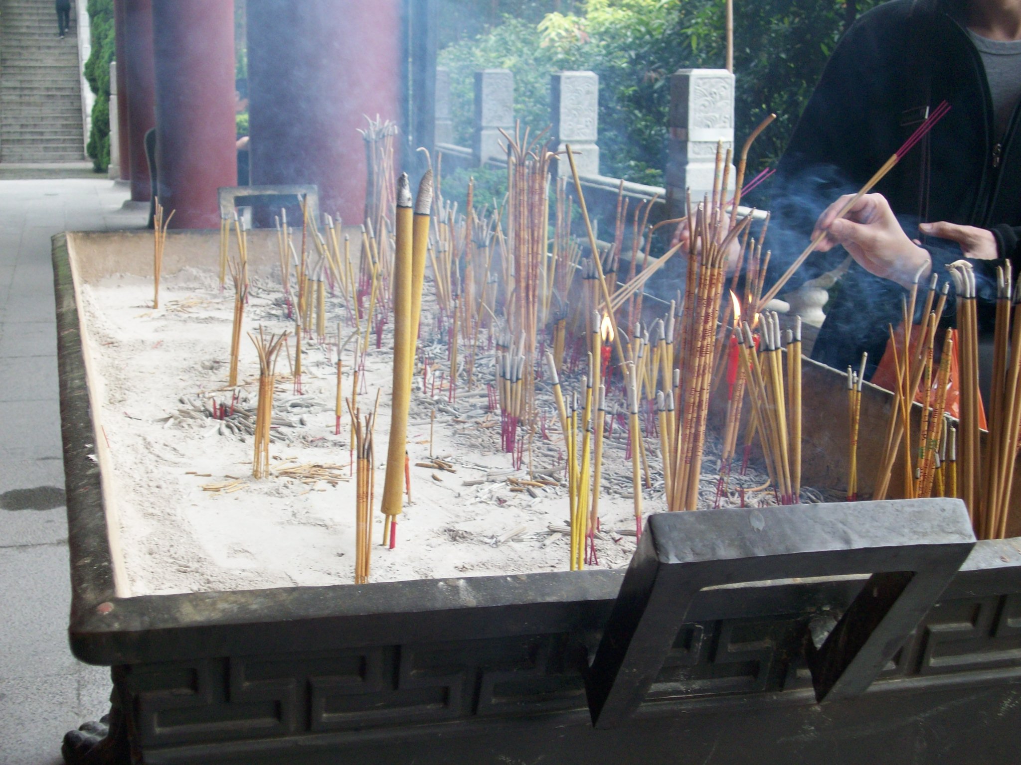 This is what most of the incense trays looked like.  They burned a ton of it.