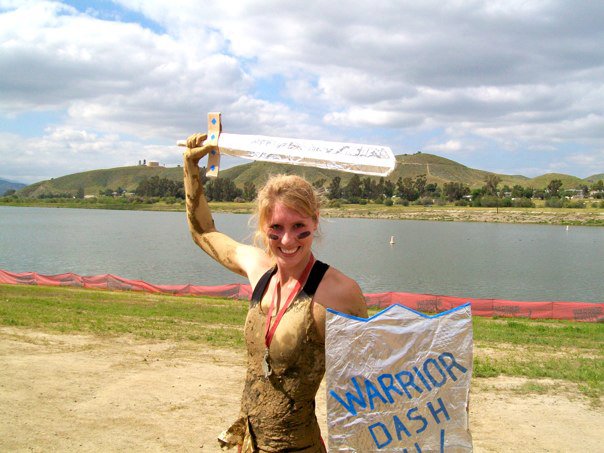 Annika modeling her warrior costume
