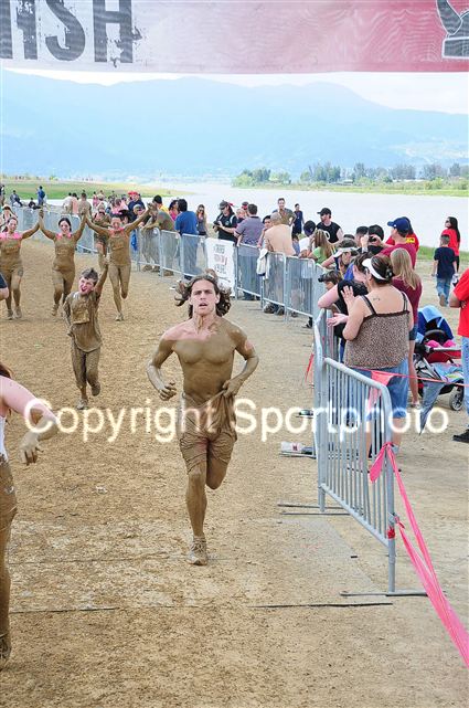 My finish.  FTR, those girls in the background started in the wave before me :)